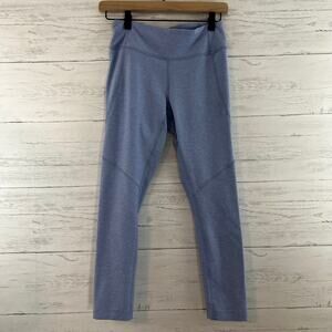 Outdoor Voices Light Blue Striped Athletic Leggings Size Small